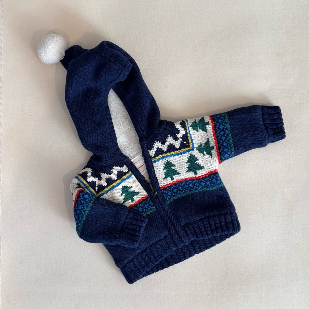 HANNA ANDERSSON Winter Baby Sweater Jacket - Size 0-3 months